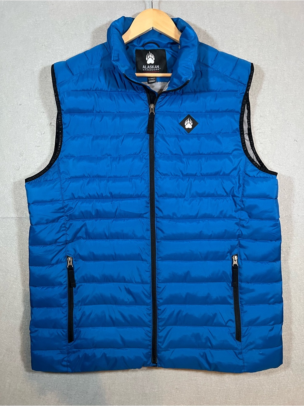 Alaskan Hardgear Men’s L Tall Blue Quilted Insulated Vest Duluth Trading Co